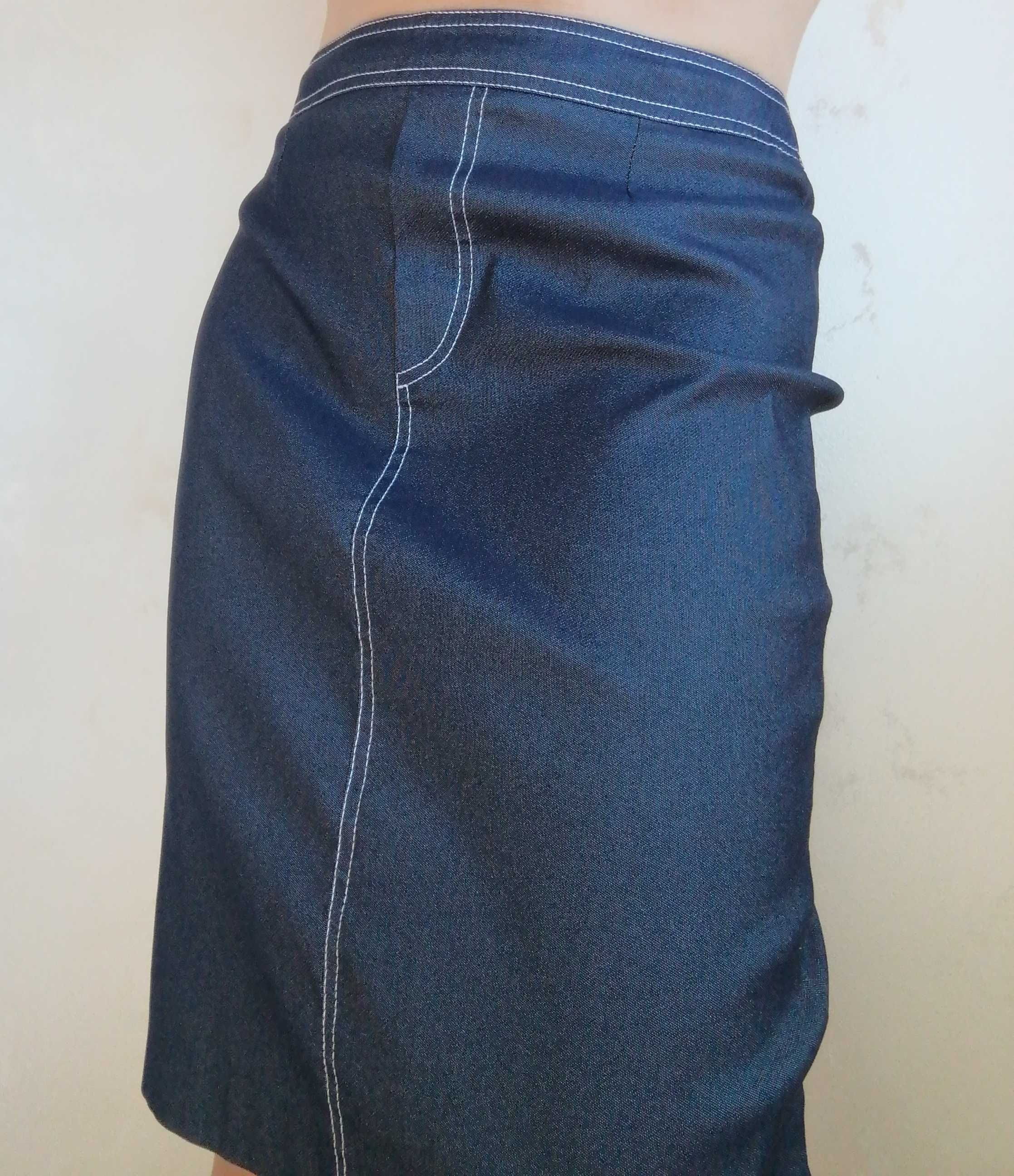 Fusta House of Art office brand romanesc imitatie denim masura 44