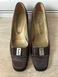 Pantofi vintage Yves Saint Laurent – piele + mătase – mărime 38