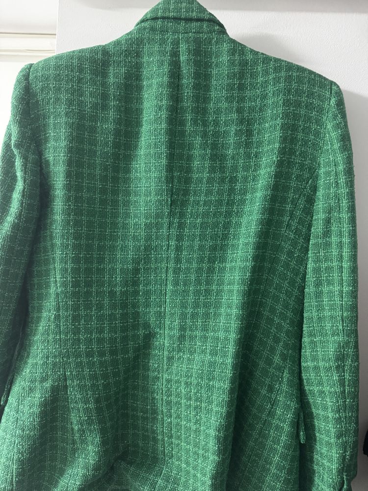Sacou ZARA verde smarald M, elegant, stare excelentă