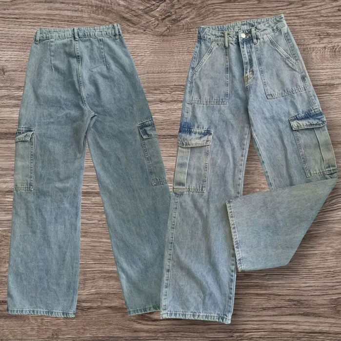 Blugi Cargo cu buzunare* XXS