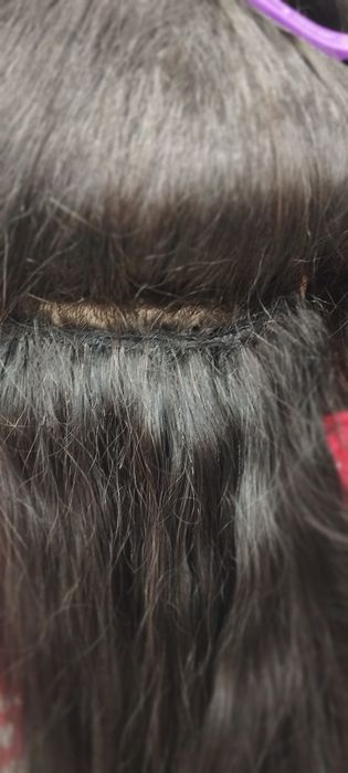 Наращивание волос холодное, горячее, вшивание