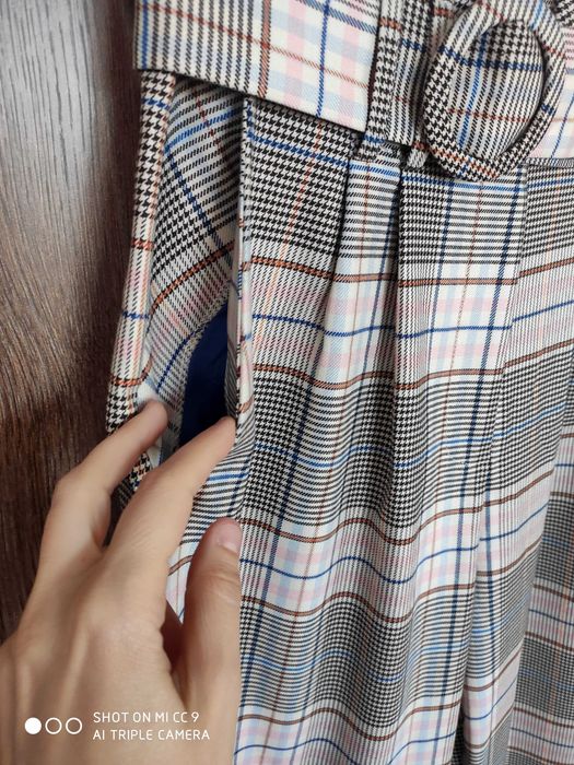 Бутиков панталон розово каре by Adelina Soltariyska, нов с етикет