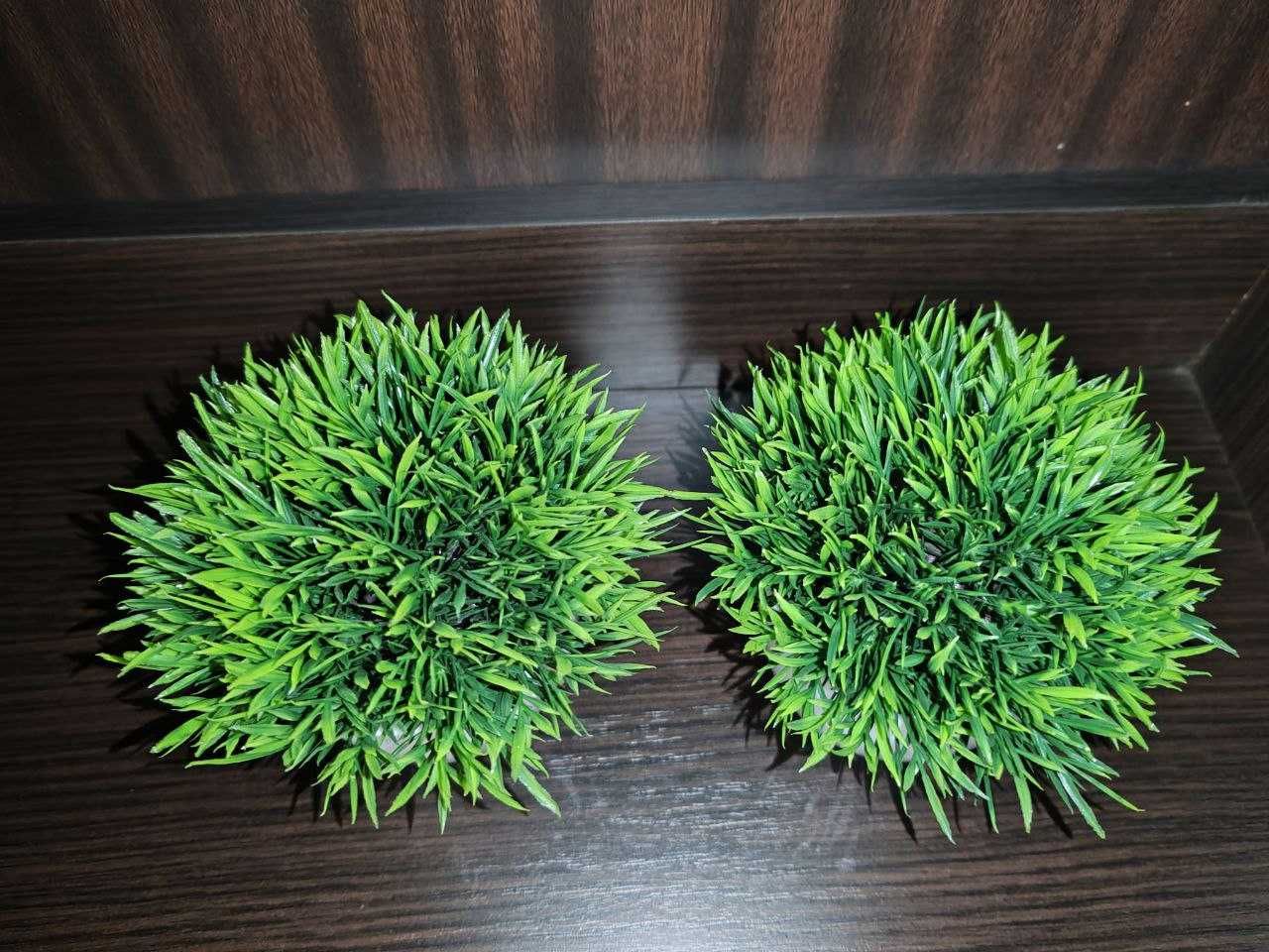 Цветок искусственный зелёная трава осока 2 шт
