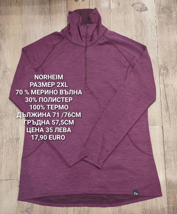 МЕРИНО вълна за жени M, L, XL, 2XL