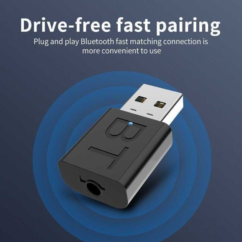 Адаптер 2 в 1, 3.5 мм AUX - USB, Bluetooth 5.0