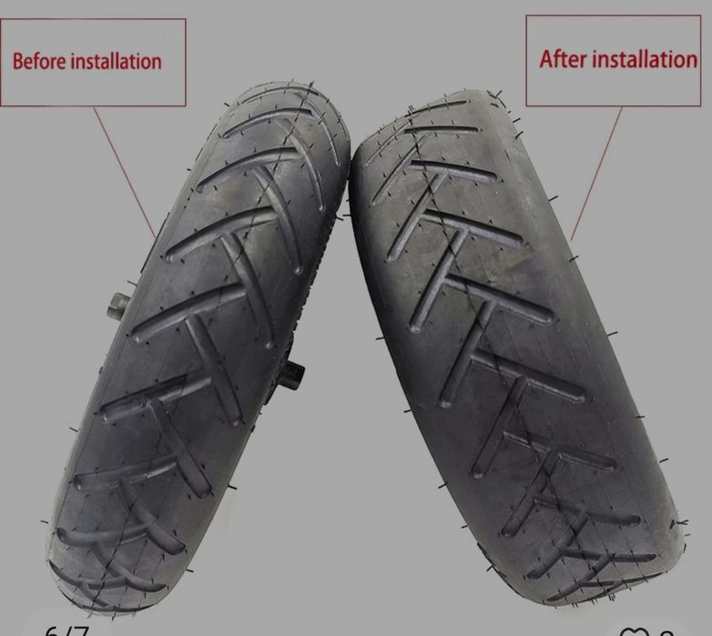 Гуми за тротинетка външнА и вътрешнА с прав вентил