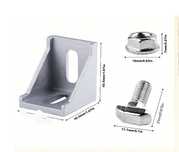 Conector colțar pentru profile din aluminiu 45x45