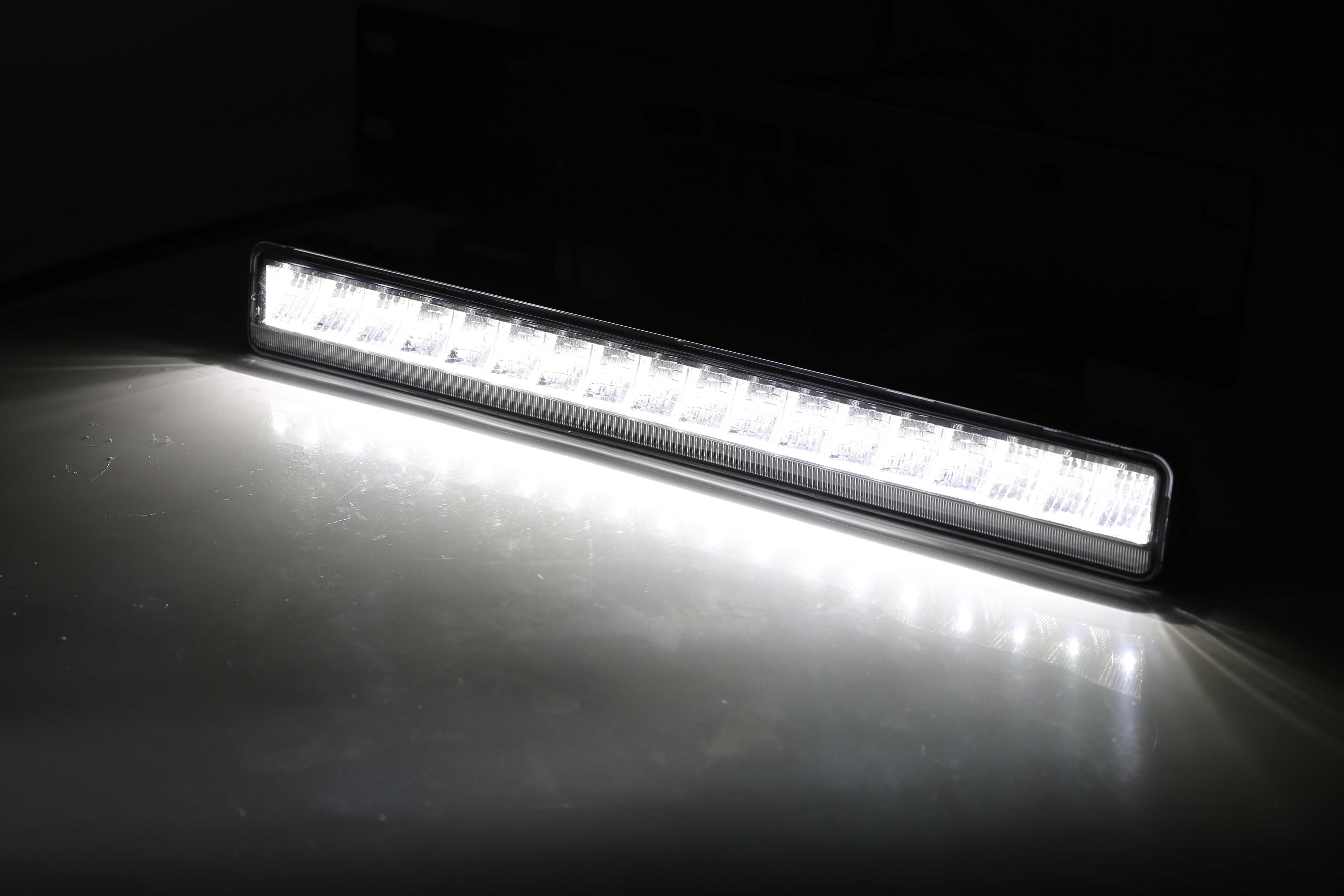 38см LED Лед Бар Със Стойка За Номер Три Функции 55W 12-24V E-Mark