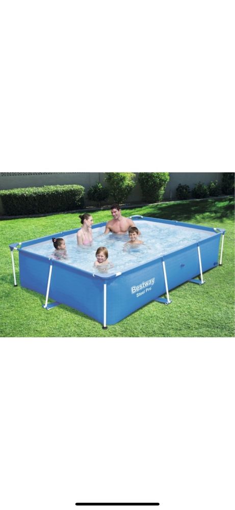 Piscina Bestway cu cadru metalic dreptunghiulara 300x201x66