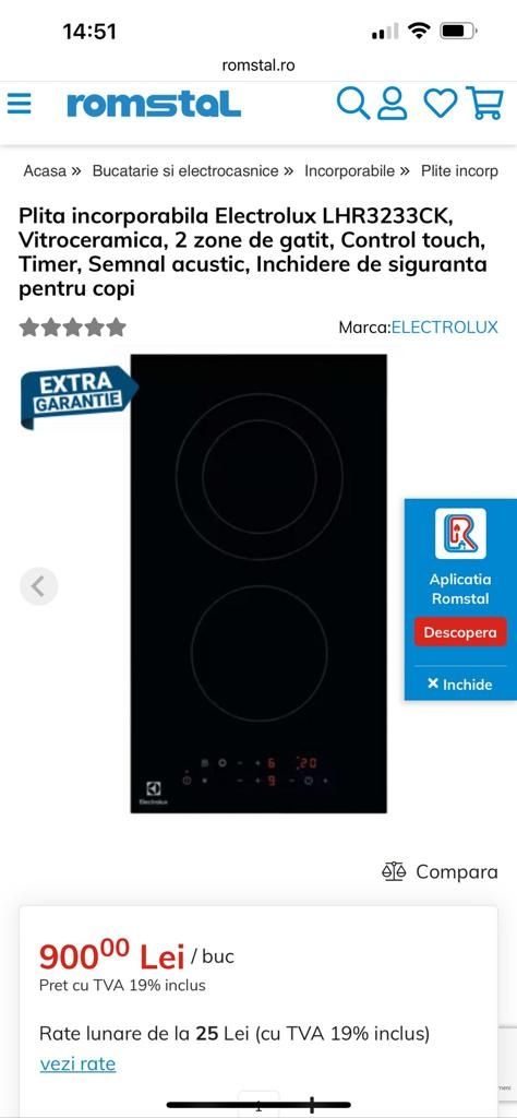 Plita Electrolux LHR3233CK Sigilata