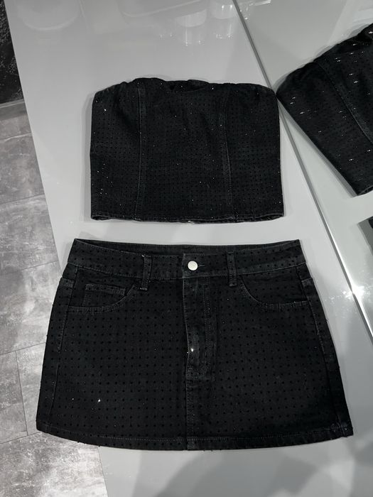 Комплект/сет пола и топ с камъни