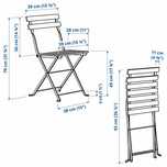 Ikea TÄRNÖ Scaun exterior, pliant alb/maro