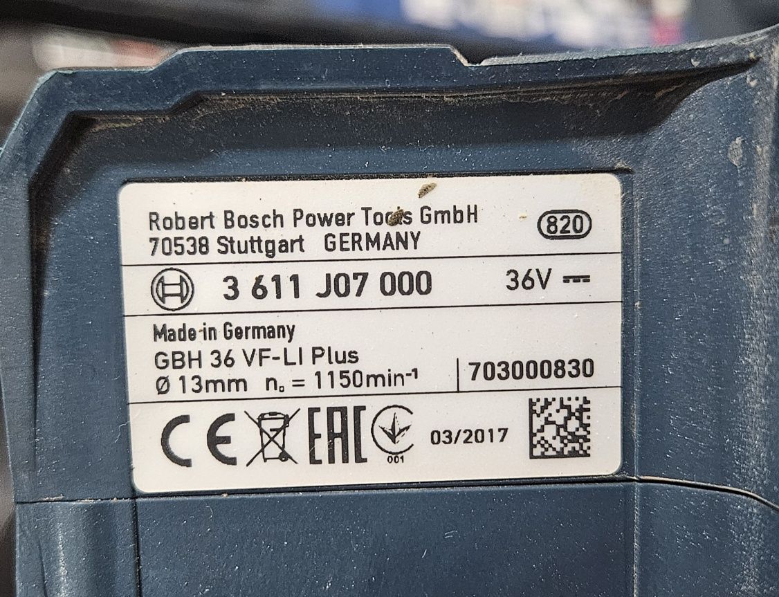 Bosch Rotopercutor Bormasina Profesionala GBH 36 VF - LI Plus