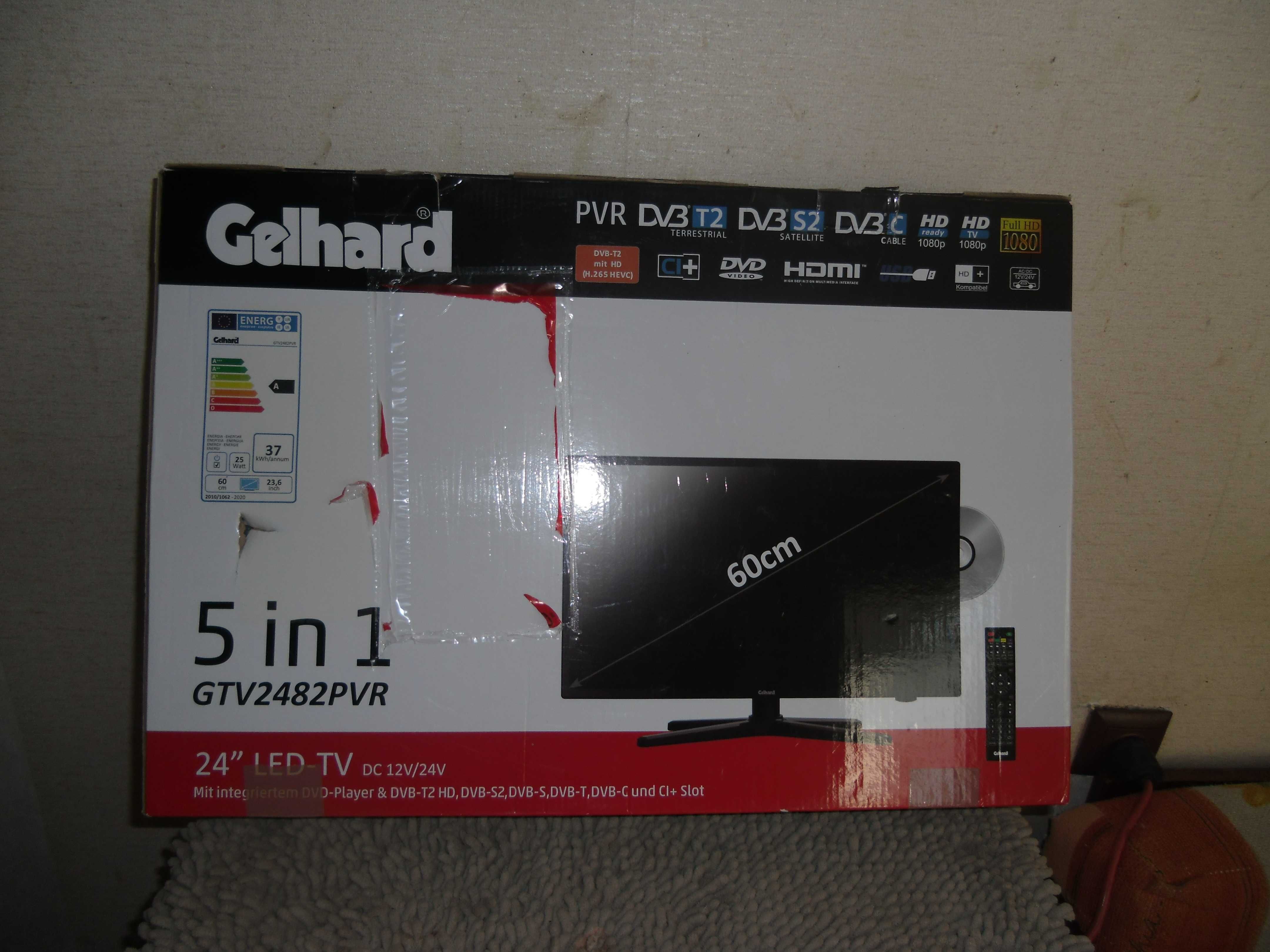 26.Продавам Телевизор Celhard НОВ 24” LED.Модел GTV2482PVR.1080p (FHD)