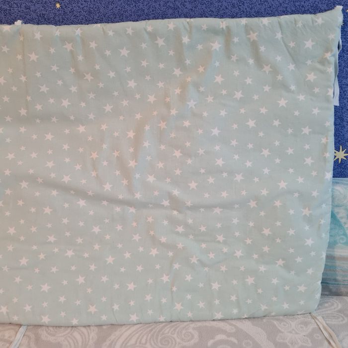 Apărători pătuț bebe verde menta stelute