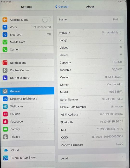 iPad 3 A1430 wifi + Celular de 64GB cu husa antisoc (copii)