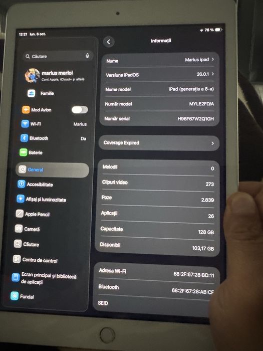 Ipad generatia 8 128gb