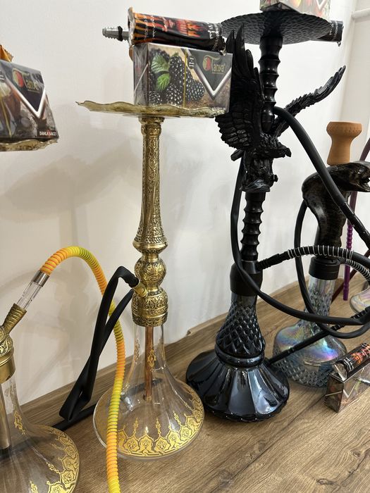 Narghilea nouă – set complet cu aromă, clește și cărbuni