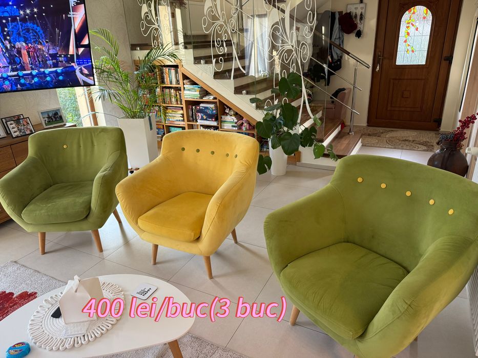 Piese de mobilier (canapea,fotolii,scaune,divan)