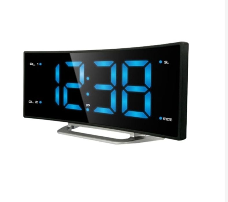 Ceas de masă Majestic RS 134 curbat albastru.