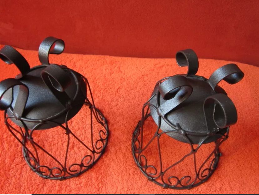 Suport/sfesnic lumanare,vintage, metalic.-made Germany