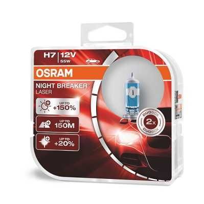 Osram H7 Night Breaker Laser +150% 12V, 55W комплект