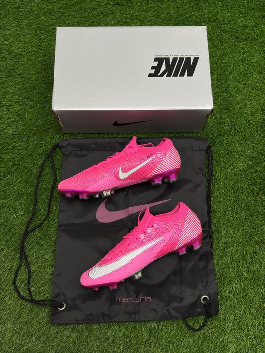 Ghete de Fotbal Nike Vapor 13 Elite Mbappe Rosa FG
