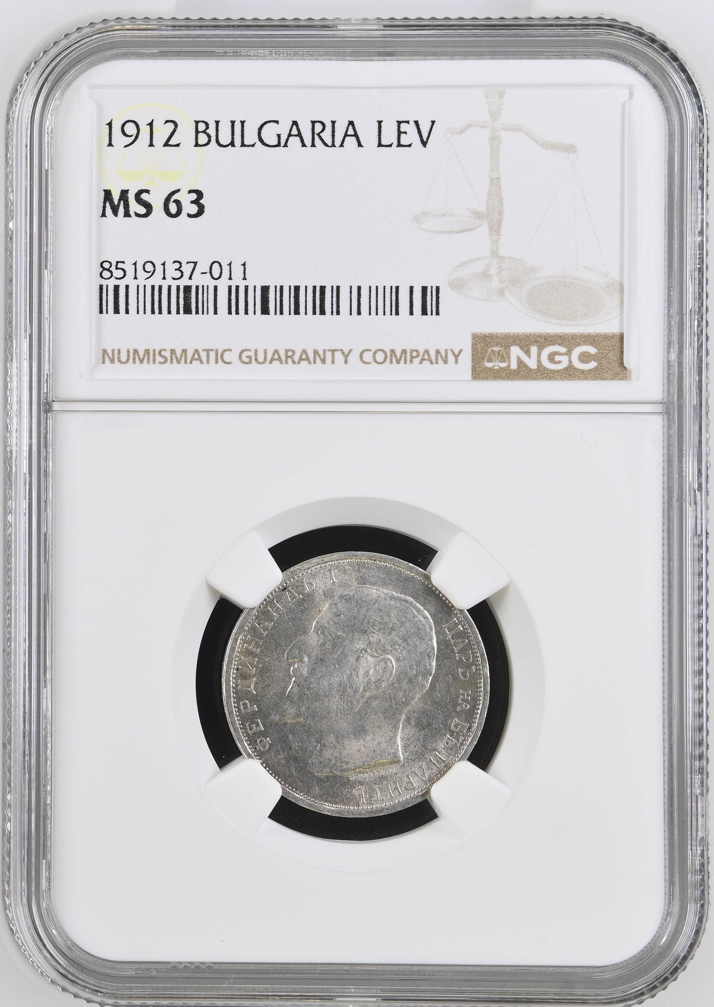1 лев 1912 MS 63 NGC