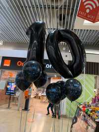 Baloane cifre negre cu heliu/Balon folie cifra negru cu heliu