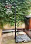 Set baschet de exterior, cos si suport cu roti, reglabil, 1.70 - 2,25m