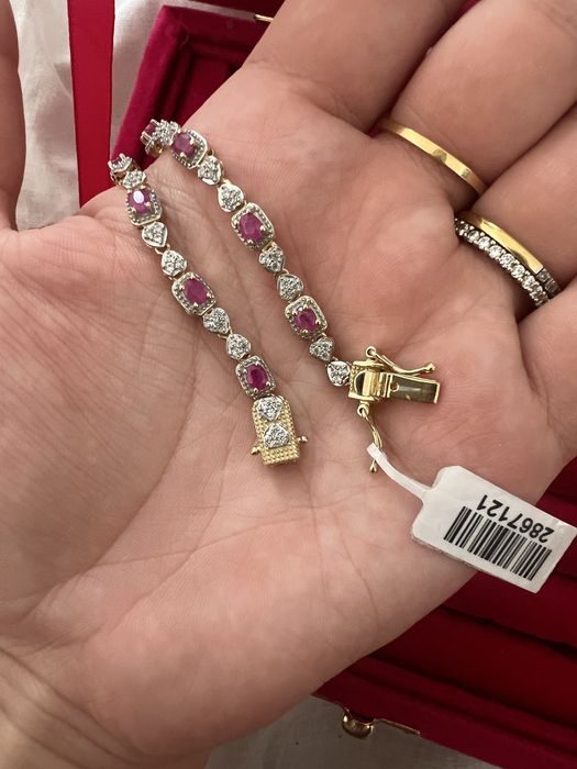 Brățară cu rubin natural