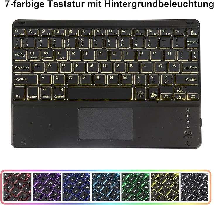 Калъф с Bluetooth Клавиатура и Тъчпад за iPad Pro 12.9 2015/ 2017, RGB