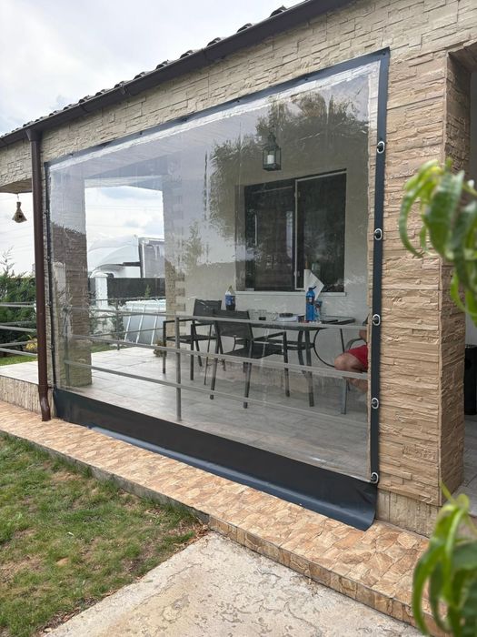 Folie terasa transparenta Cristal premium 0,8 terase foisor foisoare