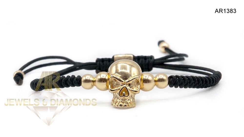 Bratara Aur 14 K model Skull Collection ARJEWELS(AR1383)