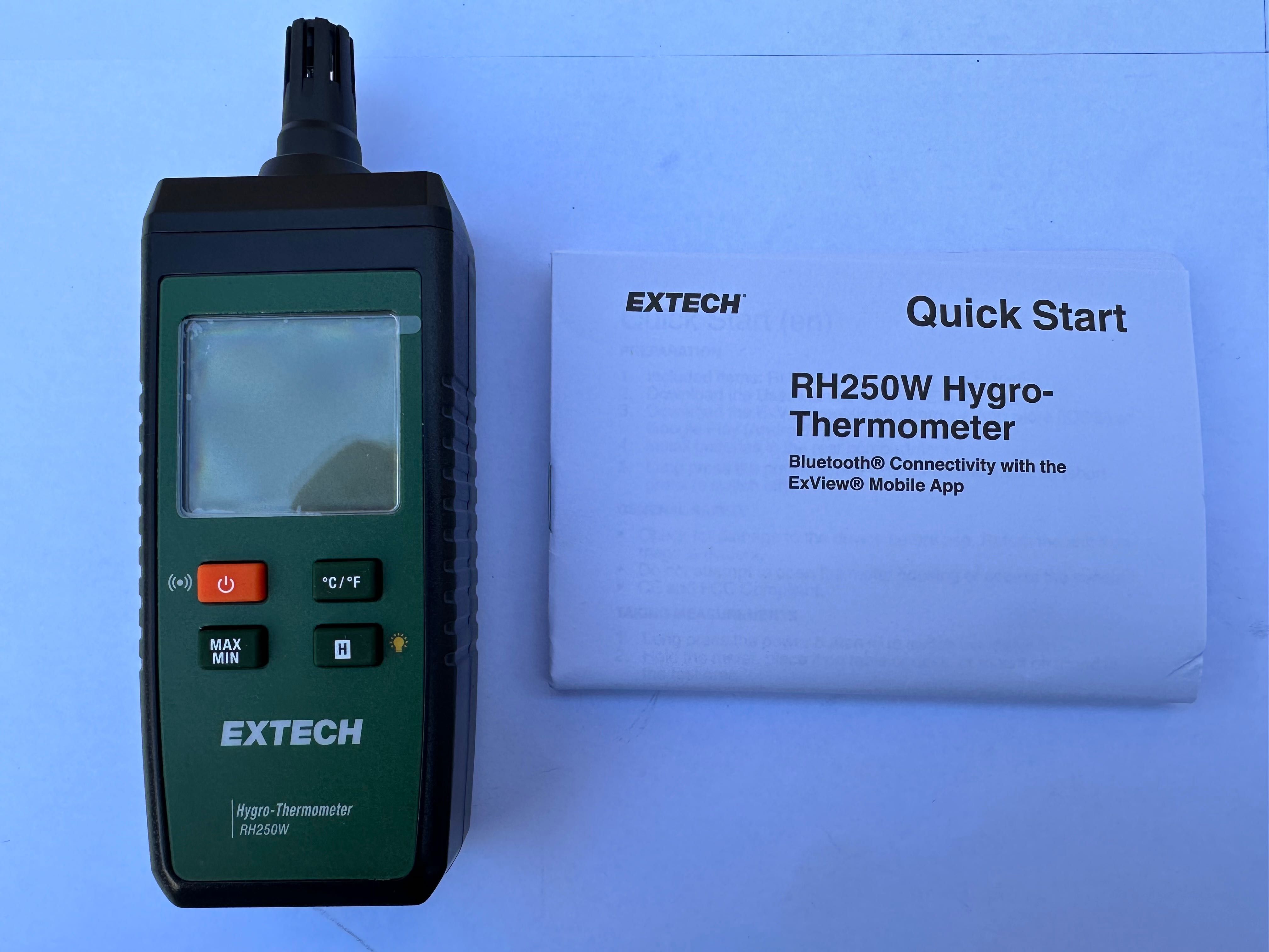 Higrotermometru Extech RH250W cu conectivitate la aplicația ExView