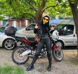 Pantaloni moto dama din piele naturala marimea 38/M