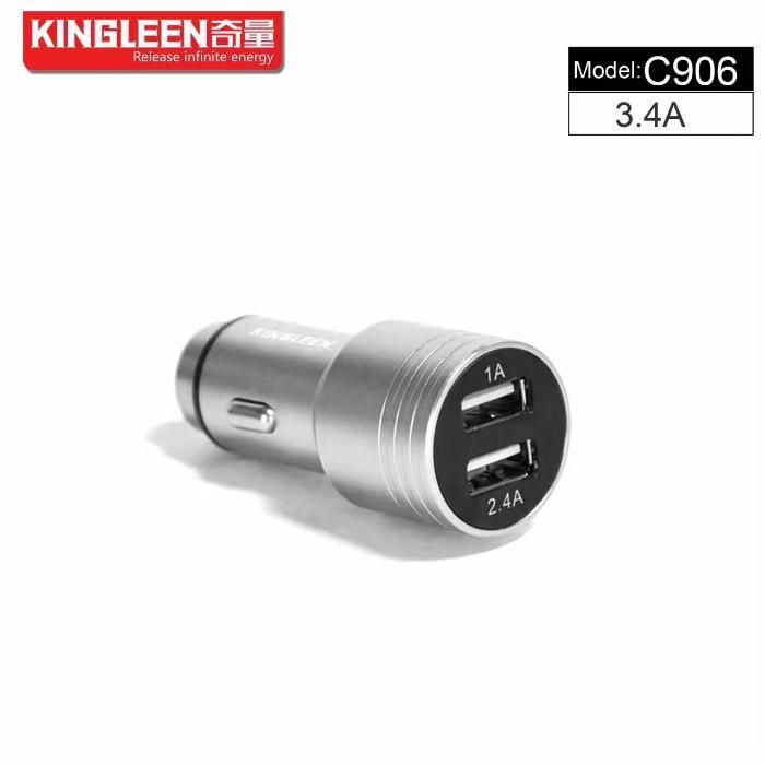 Зарядно у-ство Kingleen USB без кабел 12V-24V /3.4A / QL-C906