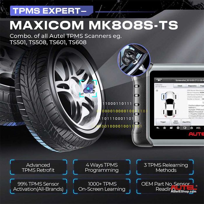 Echipament Diagnoza Autel MaxiCOM MK808S-TS (Licenta 1 an)