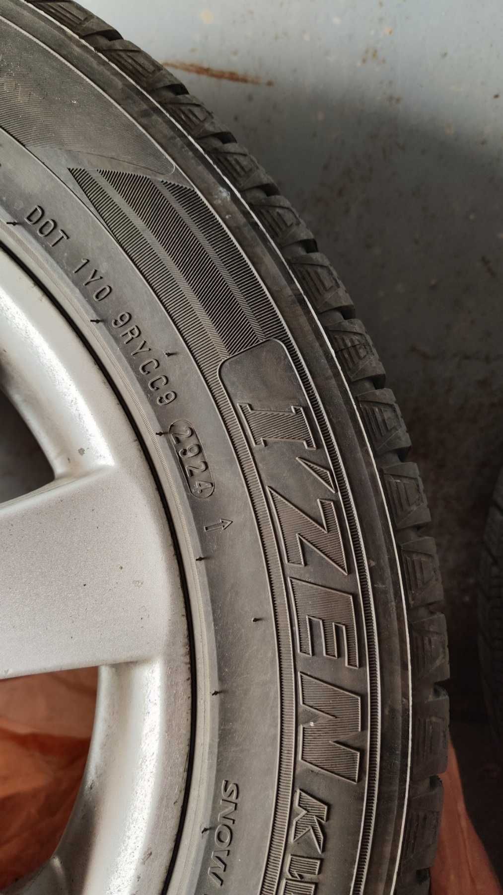 Джанти BORBET 16 5x108 FORD с нови зимни гуми 215/55 R16!