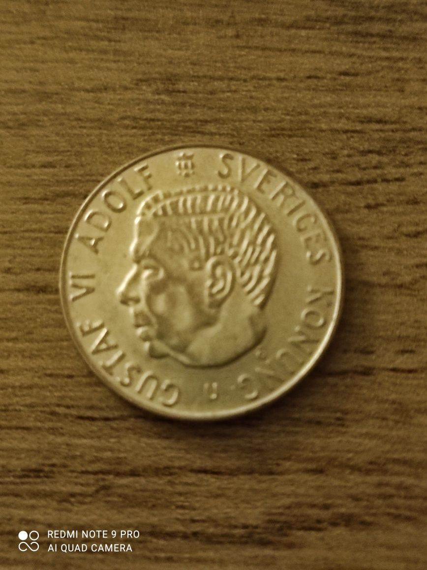 Lot superb de 6 monede suedeze de argint