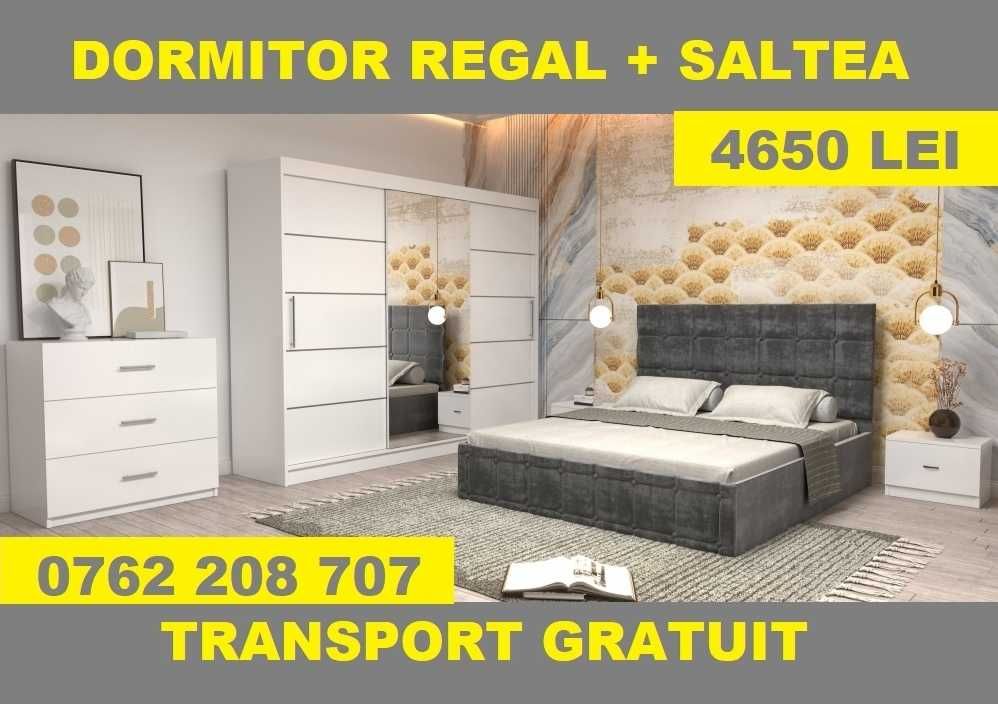 Dormitoare Matrimoniale, Paturi Tapitate, Dressinguri cu Oglinda A057
