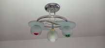 Candelabru albastru cu 3 becuri