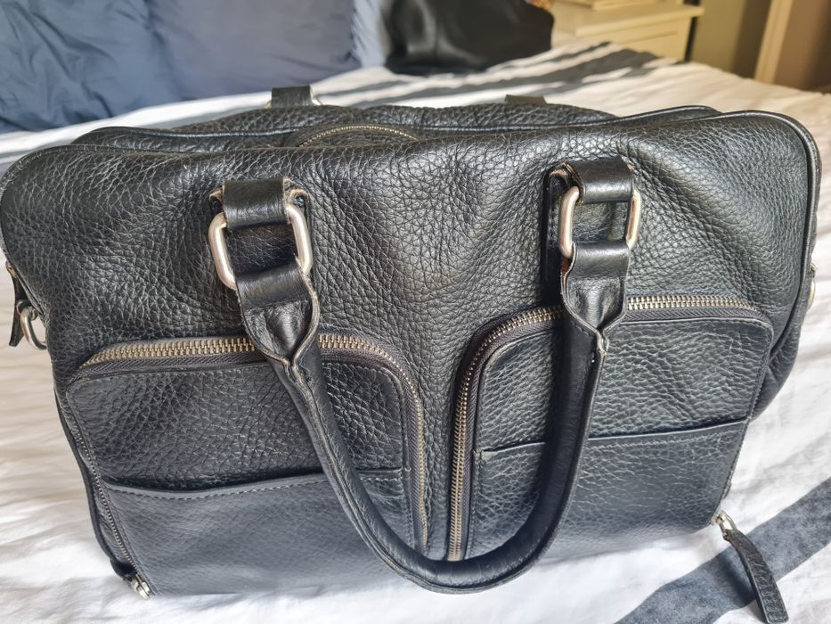 Geanta laptop din piele naturala