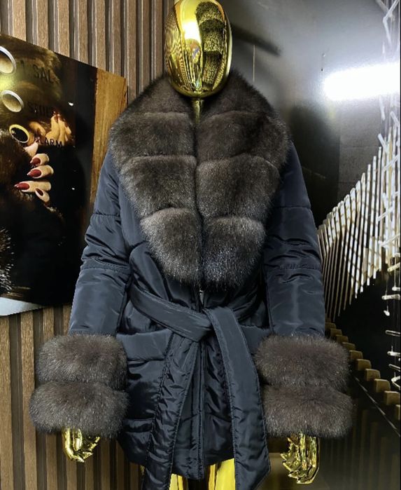 Palton blana naturala