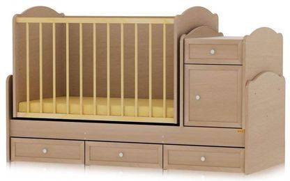 Дървено детско легло-люлка TRANSFORM Bertoni Lorelli