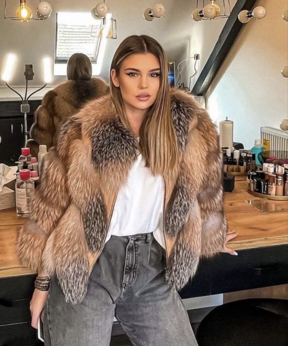 Blana naturala vulpe maro