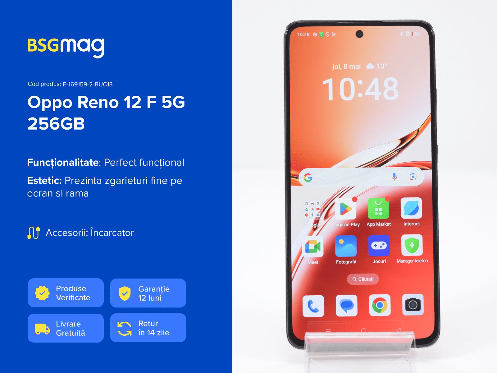Telefon Oppo Reno 12 F 5G 256GB - BSGmag