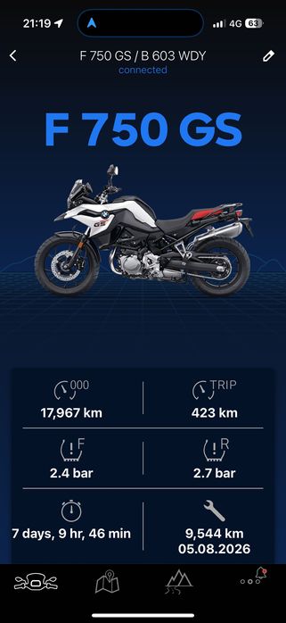 BMW F 750GS Alb, an 2023, cu garantie si revizii gratuite pana in 2028