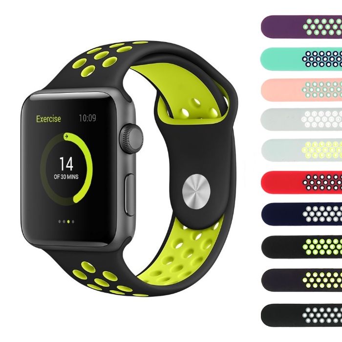 Силиконова каишка Дишаща Nike Apple Watch 44mm 45mm 41mm 42mm 40mm 38m