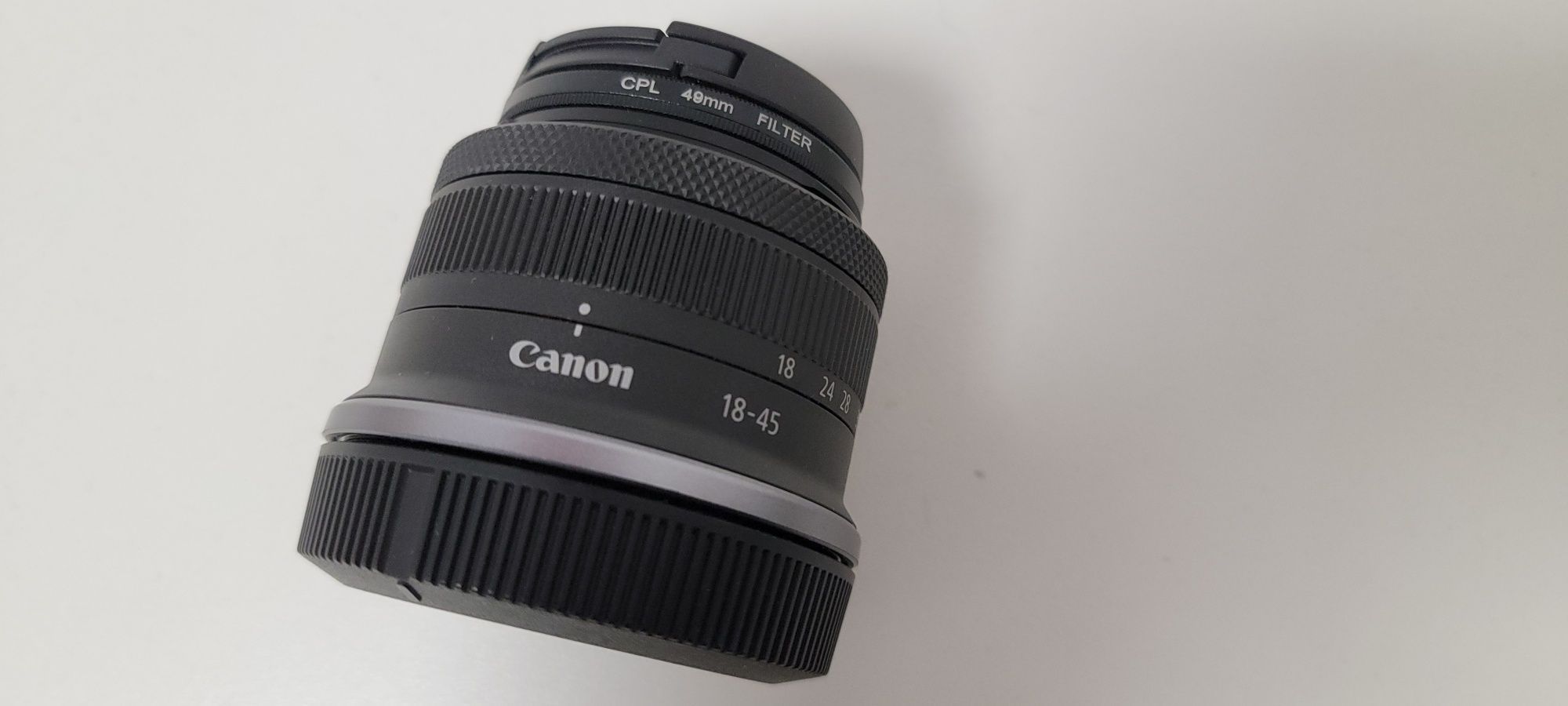 Обектив Canon RF-S 18-45 + CPL филтър